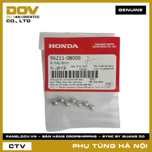 MÃ PHỤ TÙNG : 9621108000 BI THÉP 8MM — 9621108000