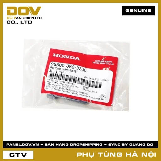 MÃ PHỤ TÙNG : 966000803200 BU LÔNG CHÌM 8X32 — 966000803200