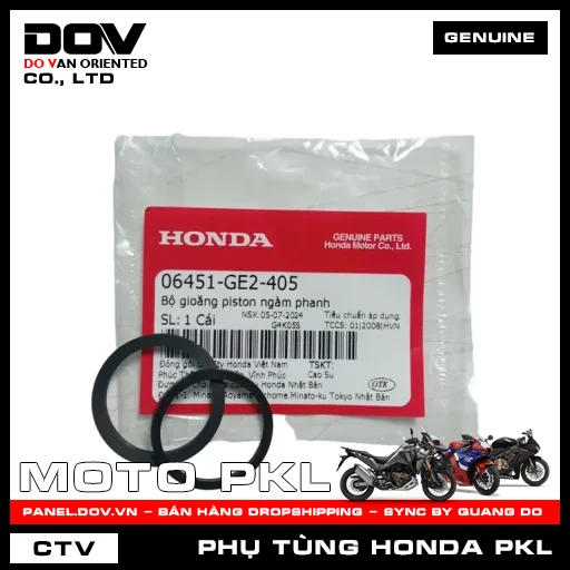 BỘ GIOĂNG PISTON NGÀM PHANH (thắng) CB300R, CB500F, CBR500R, GOLDWING, SH 350 — 06451GE2405