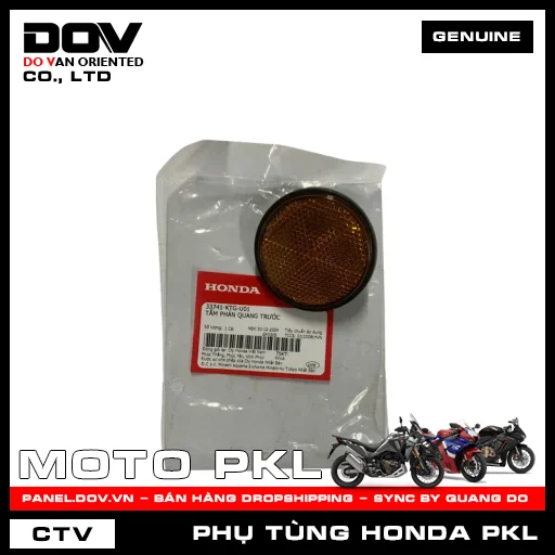 TẤM PHẢN QUANG TRƯỚC ADV350, CB1000R, CB300R, CB500F, CB500X, CB650R, CBR500R, CBR650R, NX500, REBEL 1100, REBEL 300, REBEL 500 — 33741KTGU01
