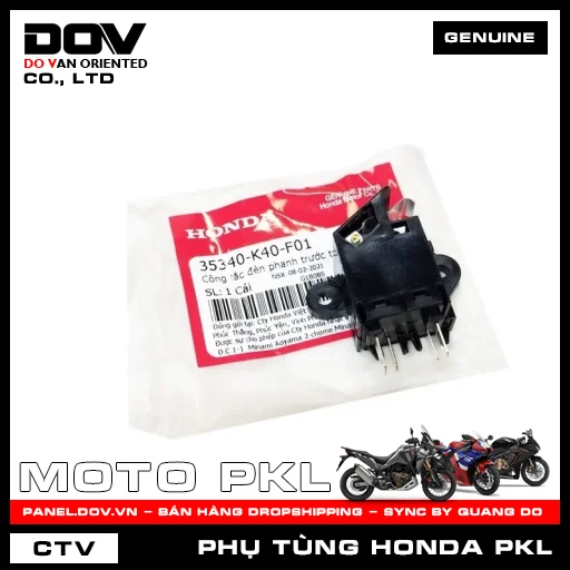 CÔNG TẮC ĐÈN PHANH TRƯỚC TRÁI (thắng) ADV350, SH 350 — 35340K40F01
