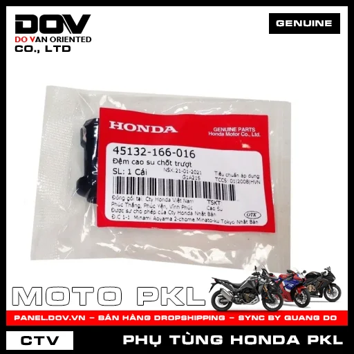 Đệm cao su chốt trượt ADV350, CB1000R, CB250 NIGHTHAWK, CB300R, CB350 H'NESS, CB500F, CB500X, CBR500R, GOLDWING, NX500, REBEL 1100, REBEL 300, REBEL 500, SH 350 — 45132166016