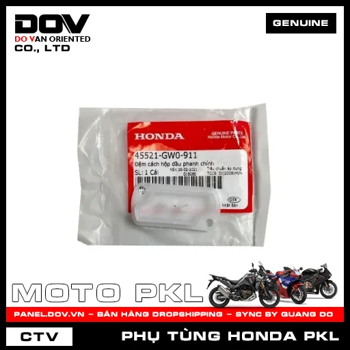 ĐỆM CÁCH XY-LANH PHANH (thắng) CB1000R, CB300R, CB350 H'NESS, CB500F, CB500X, CB650R, CBR500R, CBR650R, NX500 — 45521GW0911