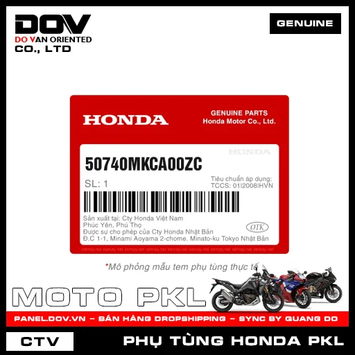 ỐP GIỮ ĐỂ CHÂN PHẢI *NHA86M* GOLD WING — 50740MKCA00ZC