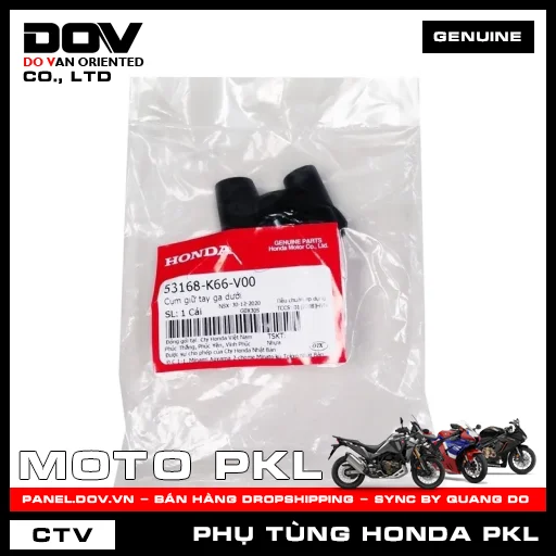 CỤM GIỮ TAY GA DƯỚI SH 350 — 53168K66V00