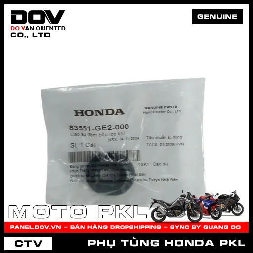 CAO SU ĐỆM BẦU LỌC KHÍ (lọc gió) ADV350, CB250 NIGHTHAWK, CB500F, CB650R, CBR500R, CBR650R, GOLDWING, REBEL 1100, SH 350 — 83551GE2000