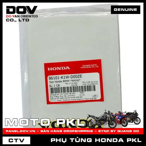 TEM HONDA 80MM *NH242* SH 350 — 86101K1WD00ZE