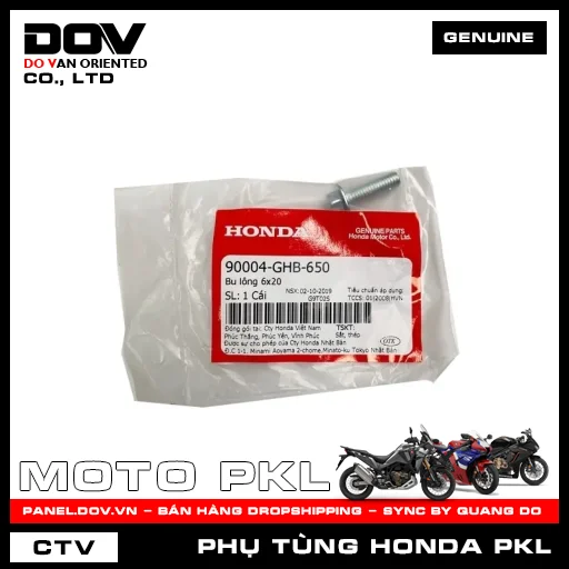 BU LÔNG 6X20 CB300R, CB500F, CB500X, CB650R, CBR500R, CBR650R, NX500, REBEL 500 — 90004GHB650