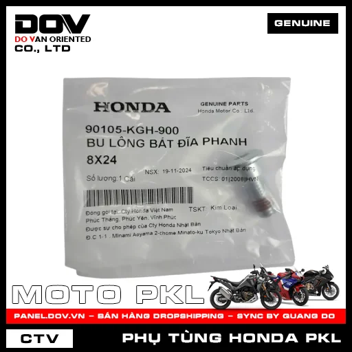 BU LÔNG BẮT ĐĨA PHANH 8X24 (đĩa thắng) ADV350, CB300R, CB500F, CB500X, NX500, REBEL 300, REBEL 500, SH 350 — 90105KGH900