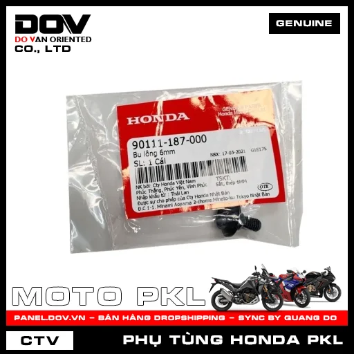 BU LÔNG 6MM CB250 NIGHTHAWK, CB500F, CB500X, CBR500R, GOLDWING, SH 350 — 90111187000