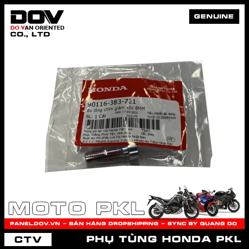 BU LÔNG CHÌM GIẢM XÓC 8MM (phuộc) CB250 NIGHTHAWK, REBEL 1100 — 90116383721