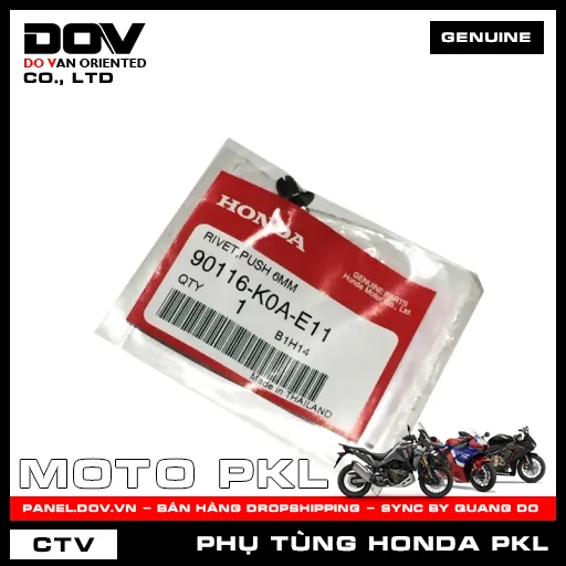 ĐINH TÁN 6MM CB1000R, CB300R, CB350 H'NESS, CB500F, CB650R, CBR500R, CBR650R, NX500, REBEL 1100, REBEL 300, REBEL 500 — 90116K0AE11