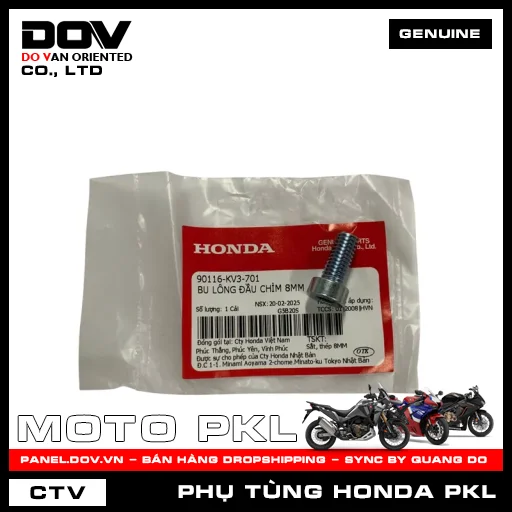 BU LÔNG ĐẦU CHÌM 8MM CB350 H'NESS, CB500F, CB500X, CBR500R, REBEL 300, REBEL 500 — 90116KV3701