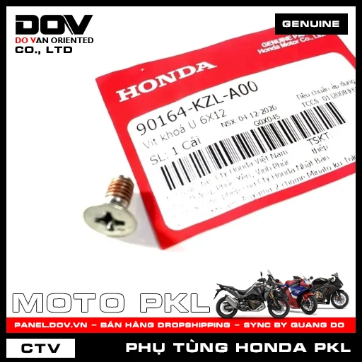 VÍT KHOÁ U 6X12 ADV350, CB300R, SH 350 — 90164KZLA00