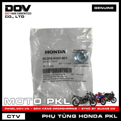 ĐAI ỐC U 10MM CB300R, CB500F, CB500X, CBR500R, NX500, REBEL 300, REBEL 500, SH 350 — 90304KGH901