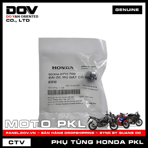 ĐAI ỐC MŨ BẮT CỔ ỐNG XẢ 8MM (pô) ADV350, CB300R, CB500F, CB500X, CB650R, CBR500R, CBR650R, NX500, REBEL 300, REBEL 500 — 90304KPH700