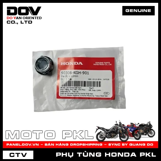 ĐAI ỐC U 12MM CB500F, CB500X, CB650R, CBR500R, CBR650R, NX500, REBEL 300, REBEL 500, SH 350 — 90306KGH901