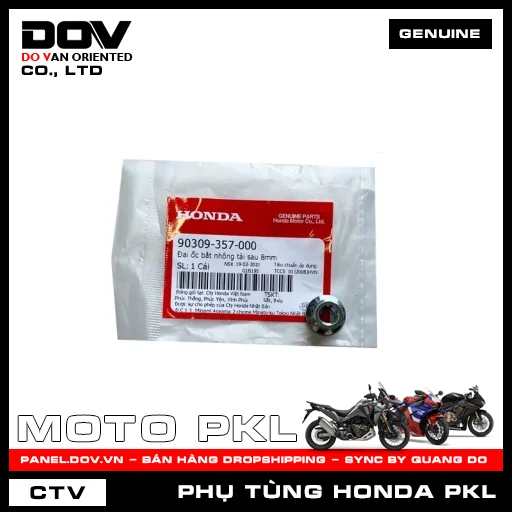 ĐAI ỐC LỤC GIÁC NHÔNG TẢI SAU 8MM CB500F, CB500X, CB650R, CBR500R, CBR650R, NX500 — 90309357000