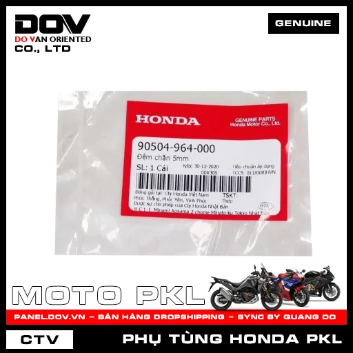 ĐỆM CHẶN 5MM CB1000R, CB500X, CB650R, CBR500R, CBR650R, GOLDWING, REBEL 1100 — 90504964000