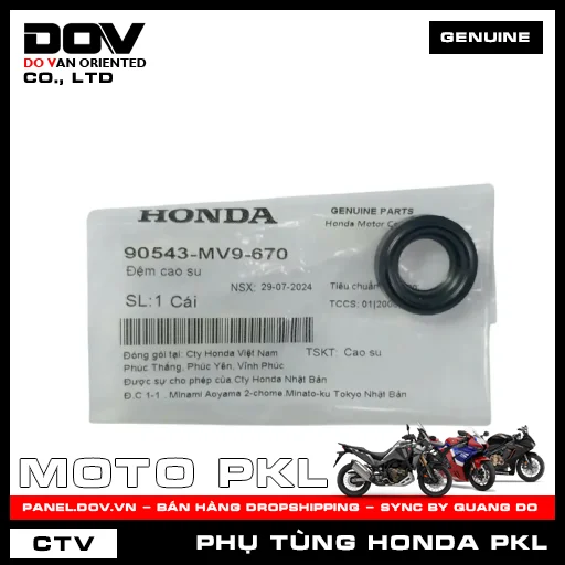 ĐỆM CAO SU ADV350, CB1000R, CB300R, CB350 H'NESS, CB500F, CB500X, CB650R, CBR500R, CBR650R, GOLDWING, NX500, REBEL 1100, REBEL 300, REBEL 500, SH 350 — 90543MV9670