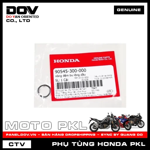 VÒNG ĐỆM BU LÔNG DẦU ADV350, CB1000R, CB250 NIGHTHAWK, CB300R, CB350 H'NESS, CB500F, CB500X, CB650R, CBR500R, CBR650R, GOLDWING, NX500, REBEL 1100, REBEL 300, REBEL 500, SH 350 — 90545300000