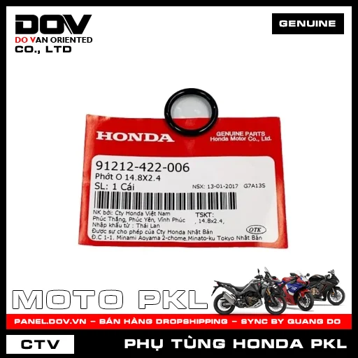 PHỚT O 14.8X2.4 CB1000R, CB300R, CB350 H'NESS, CB500F, CB500X, CB650R, CBR500R, CBR650R, NX500, REBEL 1100, REBEL 300, REBEL 500 — 91212422006