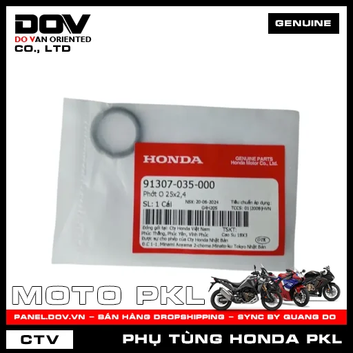 PHỚT O 25X2,4 ADV350, CB250 NIGHTHAWK, CB300R, CB500F, CB500X, CBR500R, GOLDWING, NX500, REBEL 1100, REBEL 300, REBEL 500, SH 350 — 91307035000