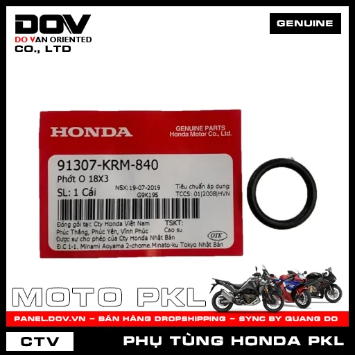 PHỚT O 18X3 CB350 H'NESS — 91307KRM840