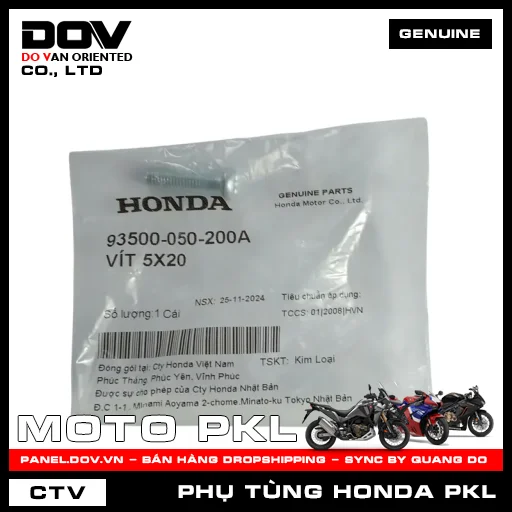 VÍT 5X20 CB250 NIGHTHAWK, SH 350 — 93500050200A