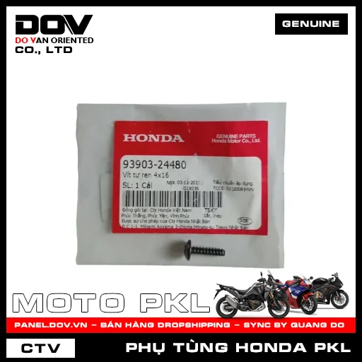 VÍT TỰ REN 4X16 ADV350, CB300R, CB650R, CBR650R, GOLDWING, SH 350 — 9390324480