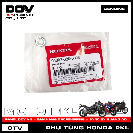 ĐAI ỐC 8MM CB1000R, CB300R, CB350 H'NESS, CB500F, CB500X, CB650R, CBR500R, CBR650R, NX500, REBEL 1100, REBEL 300, REBEL 500 — 94002080000S