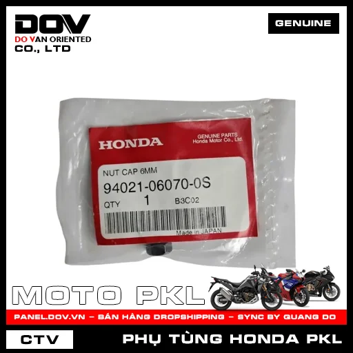 ĐAI ỐC MŨ 6MM ADV350, CB1000R, CB250 NIGHTHAWK, CB300R, CB500F, CB500X, CB650R, CBR500R, CBR650R, NX500 — 94021060700S