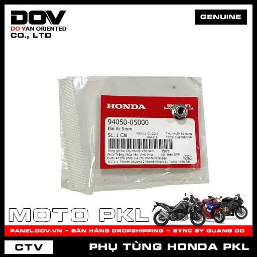 ĐAI ỐC 5MM CB250 NIGHTHAWK, CB350 H'NESS, REBEL 1100, REBEL 300, REBEL 500 — 9405005000