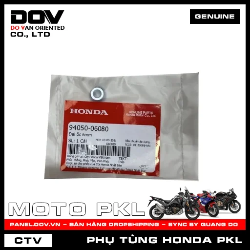 ĐAI ỐC 6MM CB1000R, CB250 NIGHTHAWK, CB300R, CB350 H'NESS, CB500F, CB500X, CB650R, CBR500R, CBR650R, GOLDWING, NX500, REBEL 1100, REBEL 500, SH 350 — 9405006080