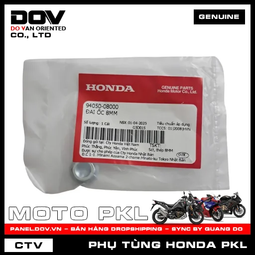 ĐAI ỐC 8MM CB250 NIGHTHAWK, CB300R, CB350 H'NESS, CB500F, CB500X, CBR500R, GOLDWING, NX500 — 9405008000