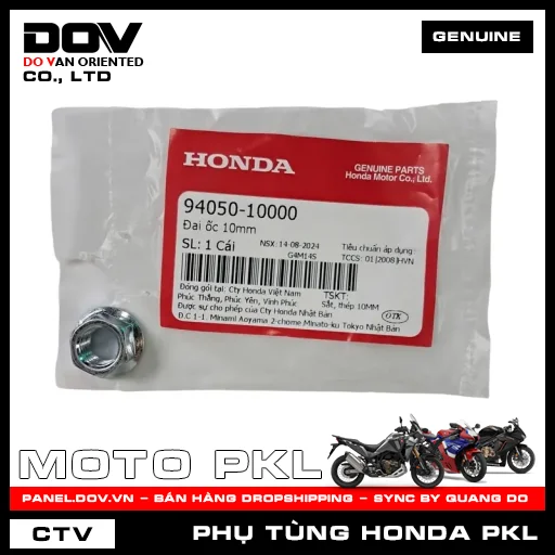 ĐAI ỐC 10MM CB250 NIGHTHAWK, CB300R, CB350 H'NESS, CB500F, CB500X, CB650R, CBR500R, CBR650R, GOLDWING, NX500 — 9405010000
