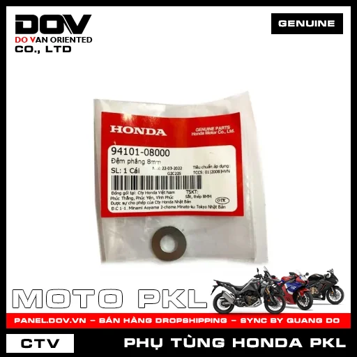 ĐỆM PHẲNG 8MM ADV350, CB1000R, CB250 NIGHTHAWK, CB650R, CBR650R, GOLDWING, REBEL 300, REBEL 500, SH 350 — 9410108000