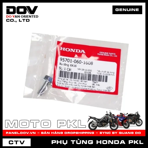 BU LÔNG 6X16 ADV350, CB1000R, CB350 H'NESS, GOLDWING, REBEL 1100 — 957010601608