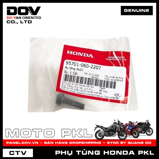 BU LÔNG 6X22 CB300R, CB500F, CB500X, CBR500R, NX500, REBEL 1100, REBEL 300, REBEL 500 — 957010602207