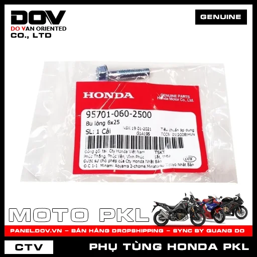 BU LÔNG 6X25 ADV350, CB1000R, CB250 NIGHTHAWK, CB300R, CB350 H'NESS, GOLDWING, REBEL 300, REBEL 500, SH 350 — 957010602500
