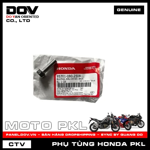 BULÔNG, ĐẦU CÓ GỜ, 8X25 CB350 H'NESS, NX500 — 957010802508
