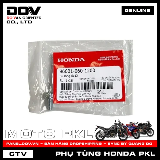 BU LÔNG 6X12 CB300R, CB350 H'NESS, CB500F, CB500X, CBR500R, GOLDWING, NX500, REBEL 1100 — 960010601200