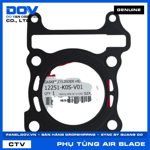 GIOĂNG MẶT XY LANH MÁY AIR BLADE 125/160 — 12251K0SV01