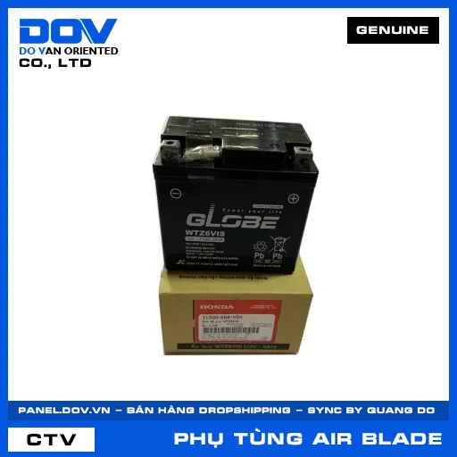 BÌNH ẮC QUY WTZ6VIS (bình điện) AIR BLADE 125/160 — 31500K66V04