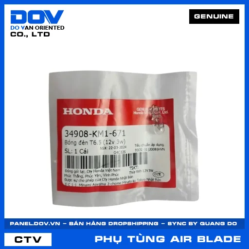 BÓNG ĐÈN T6.5 (12V 3W) AIR BLADE 110 — 34908KM1671
