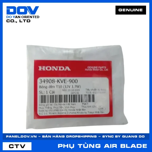 BÓNG ĐÈN T10 (12V 1.7W) AIR BLADE 110 — 34908KVE900