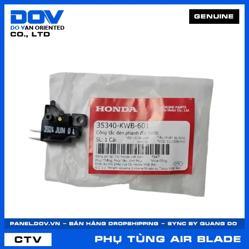 CÔNG TẮC ĐÈN PHANH ĐĨA TRƯỚC (thắng) AIR BLADE 110 — 35340KWB601