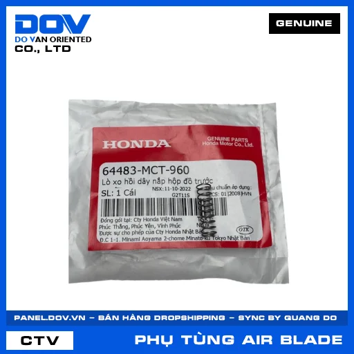 LÒ XO HỒI DÂY NẮP HỘP ĐỒ TRƯỚC AIR BLADE 110 — 64483MCT960