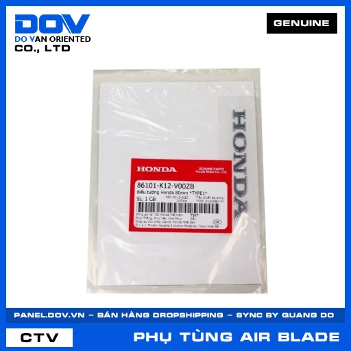 BIỂU TƯỢNG HONDA 80MM *TYPE1* AIR BLADE 125/160 — 86101K12V00ZB