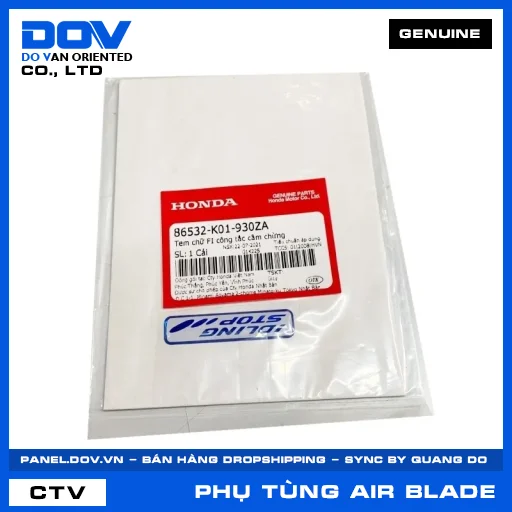 TEM CHỮ FI CÔNG TẮC CẦM CHỪNG AIR BLADE 125 — 86532K01930ZA